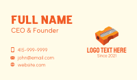 Orange Pencil Sharpener  Business Card Design