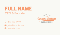 Retro Underline Wordmark Business Card Image Preview