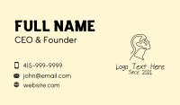 Black Man Monoline  Business Card