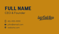 Cursive Brush Wordmark Business Card