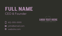 Generic Urban Wordmark Business Card