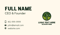 Geometric Tree Badge Business Card Design