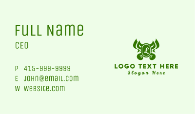 Organic Badge Lettermark Business Card