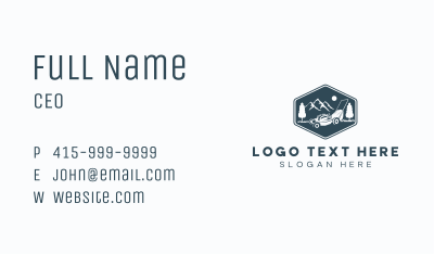 Outdoor Landscaping Lawn Mower Business Card