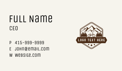 Mountain Forest Bicycle Business Card