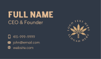 Golden Natural Leaf  Business Card