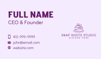 Purple Minimalist Cake  Business Card