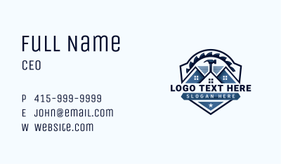 Roofing Remodeling Hammer Business Card