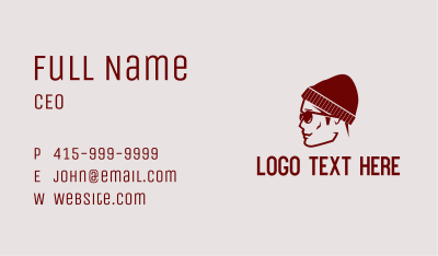 Hipster Guy Profile Business Card Image Preview