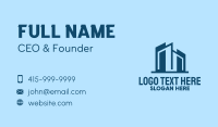 Geometric Blue City  Business Card