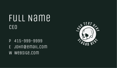 Classic Skull Style Wordmark Business Card