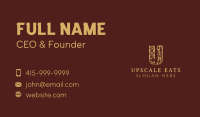 Elegant Decorative Letter U Business Card Image Preview