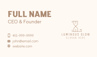 Brown Hour Glass Letter L Business Card Image Preview