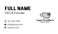 Cubism Coffee CUp Business Card Design
