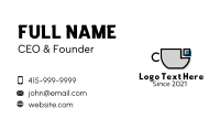 Cubism Coffee CUp Business Card