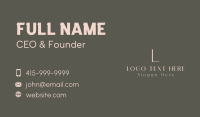 Generic Luxury Lettermark Business Card Design