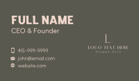 Generic Luxury Lettermark Business Card