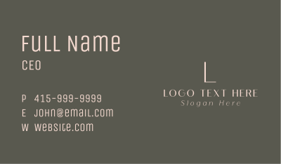 Generic Luxury Lettermark Business Card