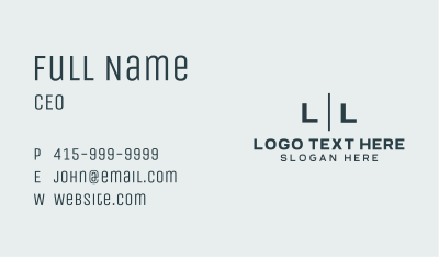 Professional Generic Letter  Business Card Image Preview