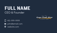 Urban Streetwear Wordmark Business Card