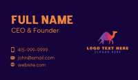 Gradient Animal Camel Business Card
