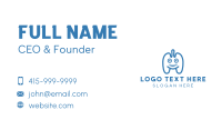 Blue Lung Mascot Business Card Design
