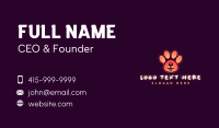 Paw Pet Puppy Business Card