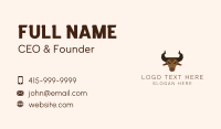 Geometric Brown Bull Business Card Design