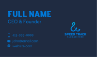 Elegant Blue Ampersand Business Card