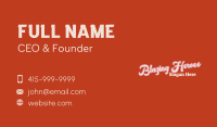 Retro Cursive Wordmark Business Card Image Preview