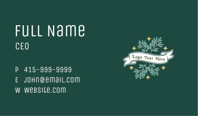 Christmas Mistletoe Banner Business Card