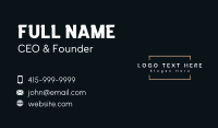 Modern Minimalist Business Business Card