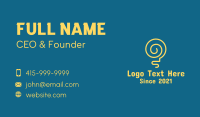 Yellow Lightbulb Idea  Business Card Design