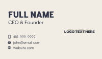 Classic Firm Business Wordmark  Business Card Design