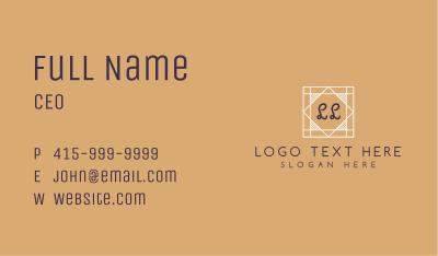 Classic Design Lettermark Business Card