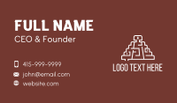 Aztec Temple Maze Business Card Design