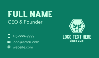 Green Plant Hexagon Business Card