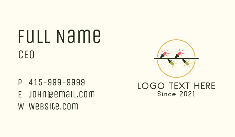 Light Business Card example 4