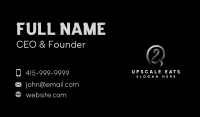 Monochrome Ampersand Lettering Business Card Image Preview