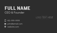 Futuristic Business Wordmark Business Card