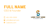 Letter S Community Organization  Business Card