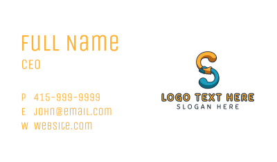 Letter S Community Organization  Business Card