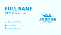 Blue Sailing Yacht Business Card Design