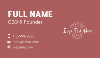 Round Cursive Business Business Card Design