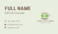 Leaf Tea Coffee Cup Business Card