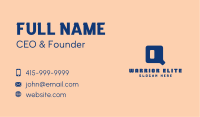 Digital Letter Q Business Card