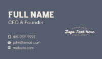 Cursive Business Wordmark Business Card Design