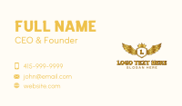 Crown Wings Crest Business Card