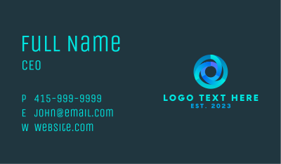 Corporate Website Letter O  Business Card