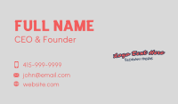 Casual Apparel Wordmark Business Card